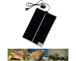 GELLDG Verwarmingsmat - Reptielenverwarmingsmat - 42x28cm - Verstelbaar - Met temperatuurregeling - Geschikt voor reptielen zoals schildpadden, slangen, hagedissen, gekko's en spinnen.