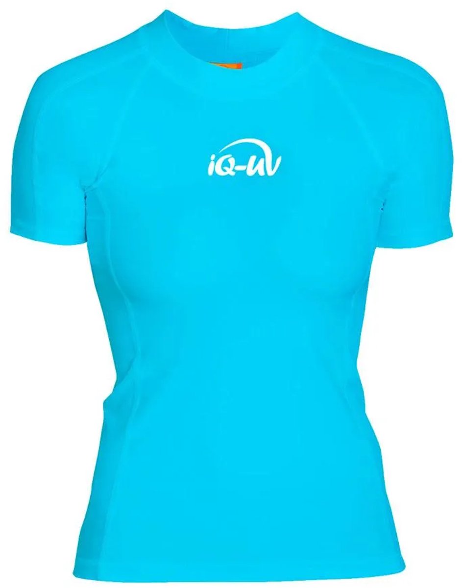 Iq-uv Uv 300 Slim Fit Rashguard Met Korte Mouwen Voor Dames Blauw 2XS Vrouw