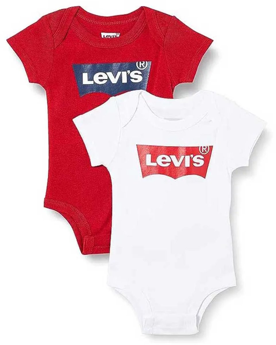 Levi´s ® Kids Batwing Body Met Korte Mouwen 2 Eenheden 6-12 Months Kinderen Transparant