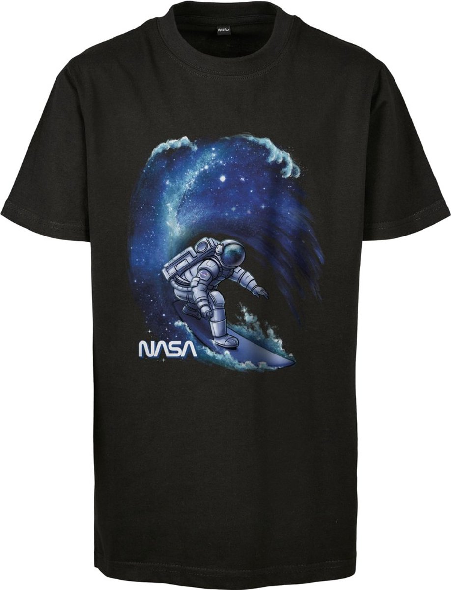 Mister Tee NASA Surf Kinder Tshirt Kids 134/140 Zwart