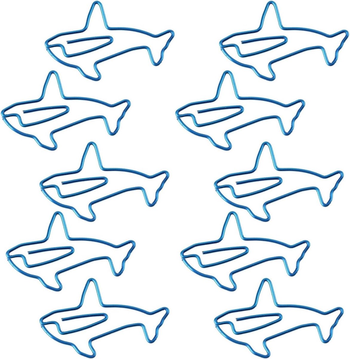 Paperclips Dolfijn Ontwerp Blauw 100 Stuks - Dieren Thema Bladwijzer Clips - Leuke Kantoorbenodigdheden - Schoolbenodigdheden - Paperclips in Verschillende Kleuren.