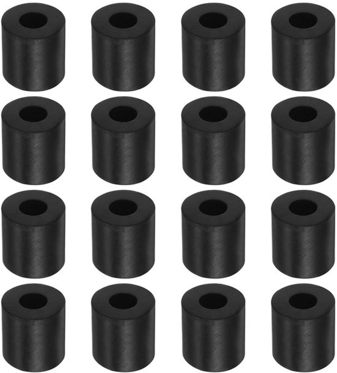 Rubber Spacer Set van 16 stuks voor Trillingsisolatie Thuis Auto Boot Accessoires, Zwart