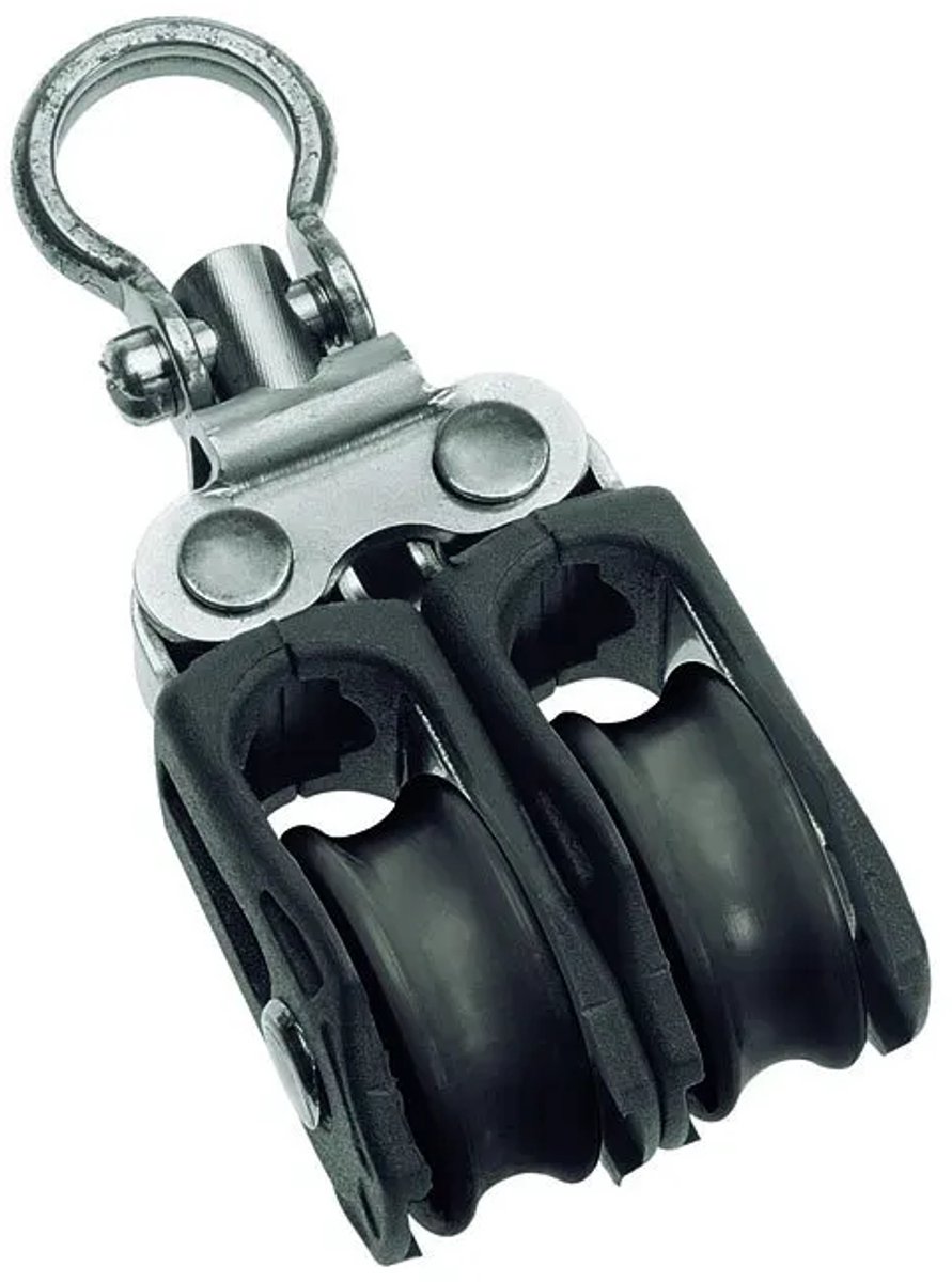 Barton Marine Dubbele Draaibare Katrol 275kg 5 Mm Zilver 20 x 66 mm