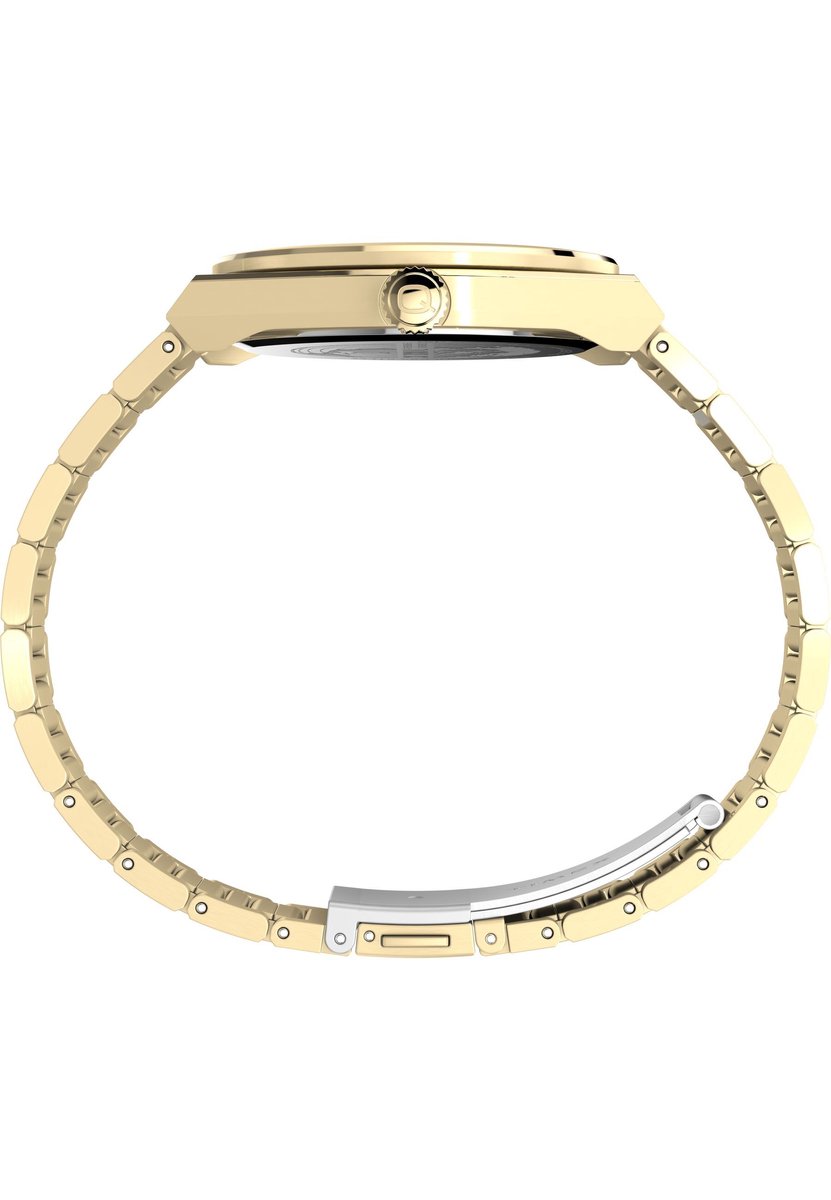 Timex Q Timex® Continental Day And Date Quartz Analoog Horloge Goudkleurig Kast: 100% Roestvrij Staal | Armband 100% Roestvrij Staal 39 mm TW2Y35100AJ, TW2Y35200AJ