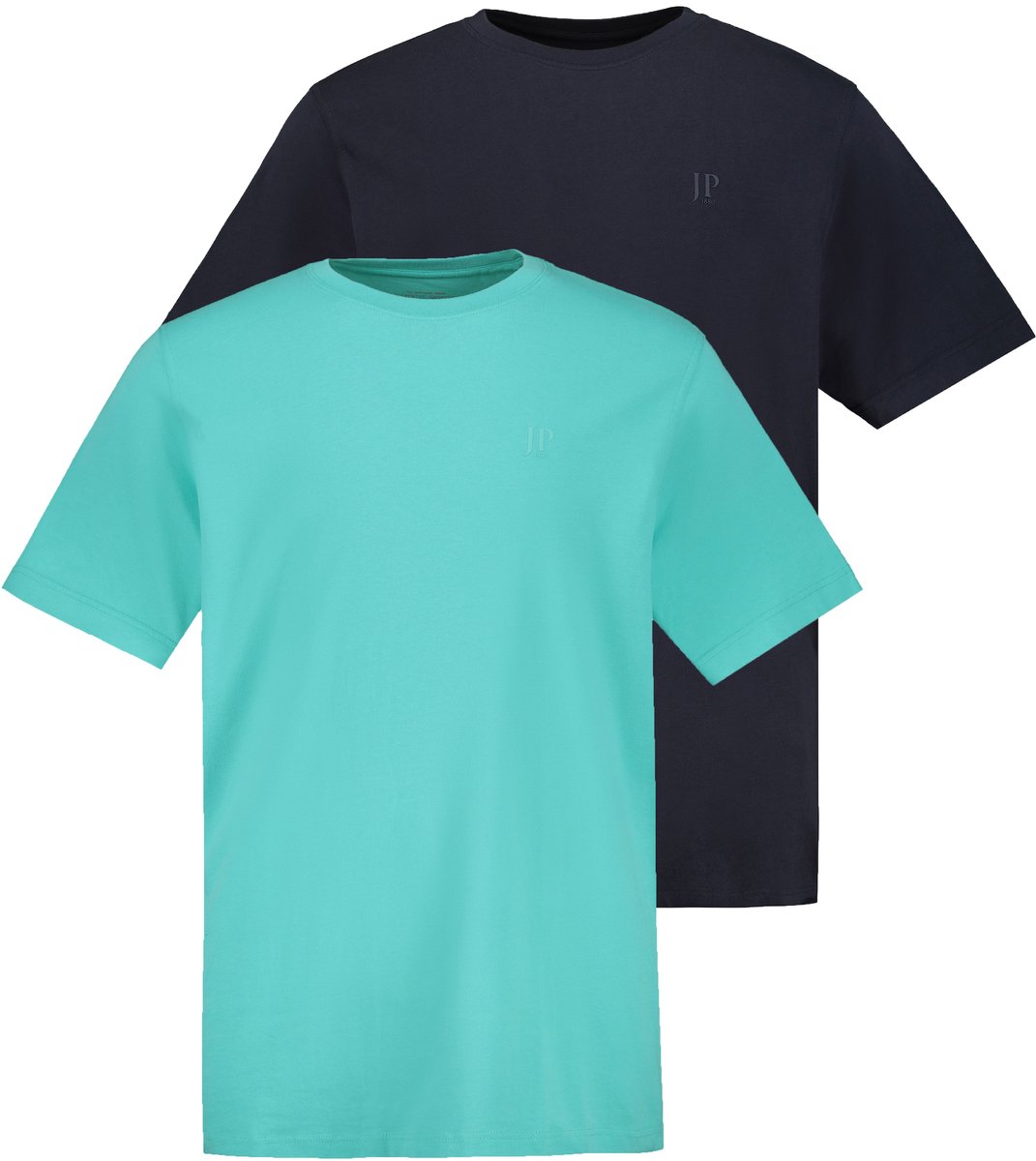 JP 1880 - Heren - T-shirts basic set van 2 ronde hals - Pastelmunt - Maat XL