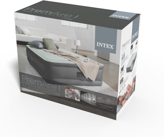 Intex opblaasbare matras met hoge zijranden en ingebouwde pomp, 137 x 191 x 46 cm van Intex — afbeelding 3