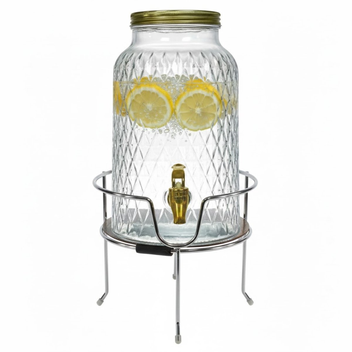 Drankdispenser/limonadetap/waterdispenser - 6 liter - inclusief standaard - 19 x 19 cm