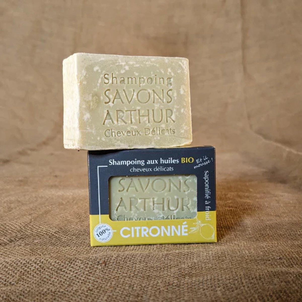 2 stuks Biologische Marseille Citroen Ambachtelijk shampoo met biologische oliën voor gevoelig haar 2x100gr