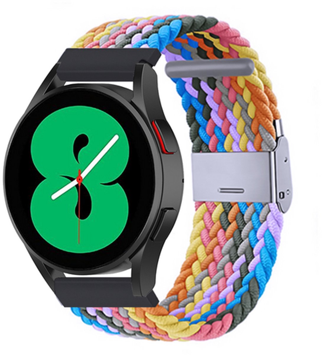 By Qubix - Braided nylon bandje - Multicolor Spring - geschikt voor Huawei Watch 5 - 46mm