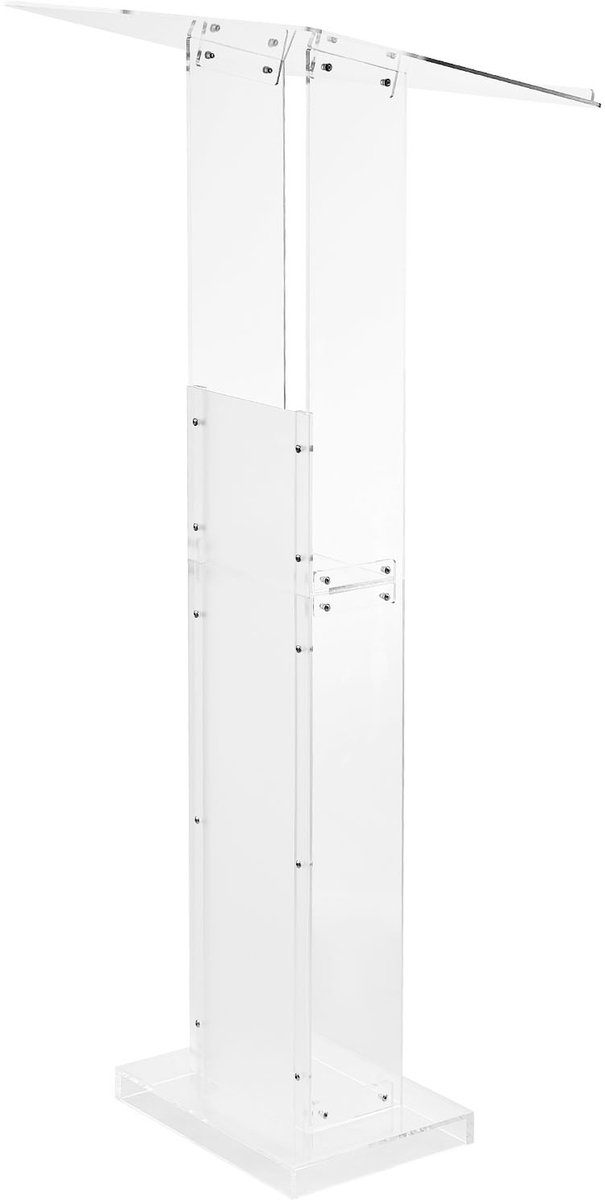 Podiumstandaard Lessenaar Acryl met Opbergruimte 1265mm Laptoptafel