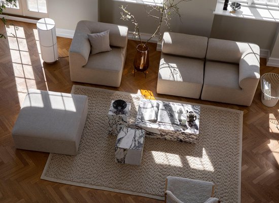 Table d'appoint cubique Plinth d'Audo Copenhagen 40x40 Gris Galaxy