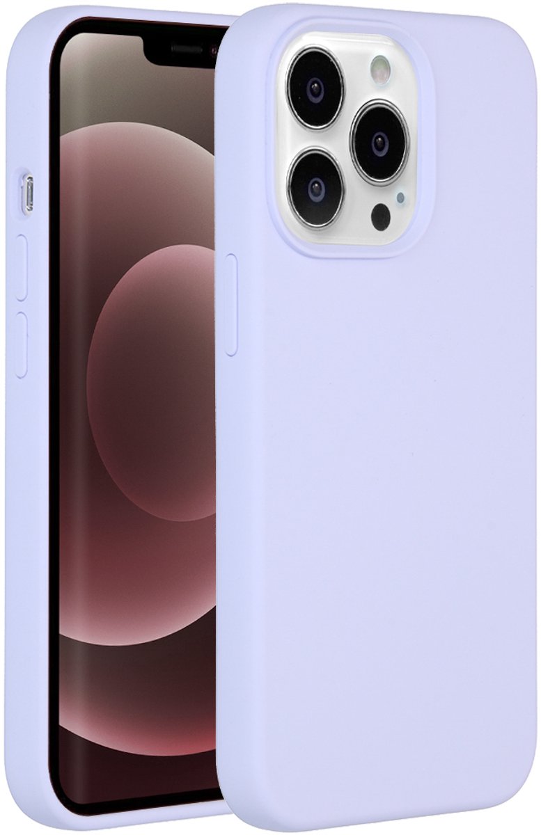 Accezz Liquid Silicone Backcover voor de iPhone 13 Pro Max hoesje - Paars