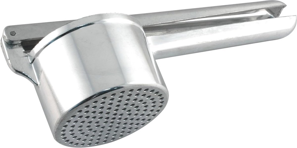 Aluminium Aardappelstamper 26,5 cm met 9,5 cm Kop en 3,5 mm Gaten