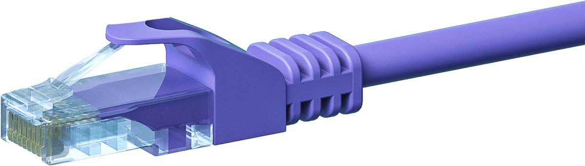Bol.com Danicom CAT5e UTP patchkabel - 2 meter paars - CCA - netwerkkabel - internetkabel - UTP kabel - RJ45 - 1000 mbit/s aanbieding