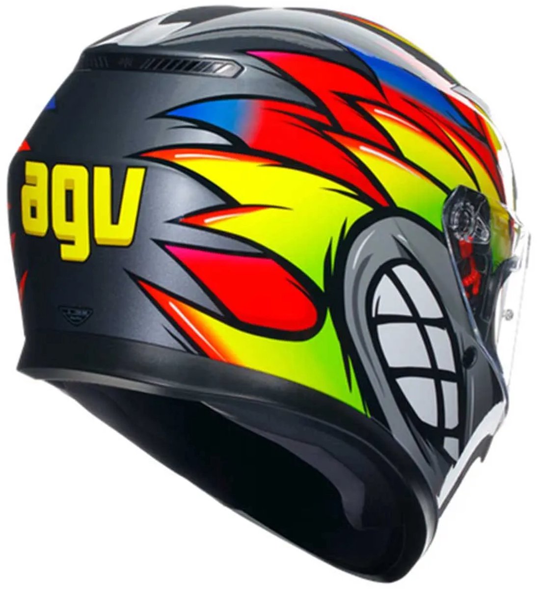 Agv K3 E2206 Mplk Birdy 2.0 Grijs Geel Rood 012 Integraalhelm - Maat M - Helm – foto 2