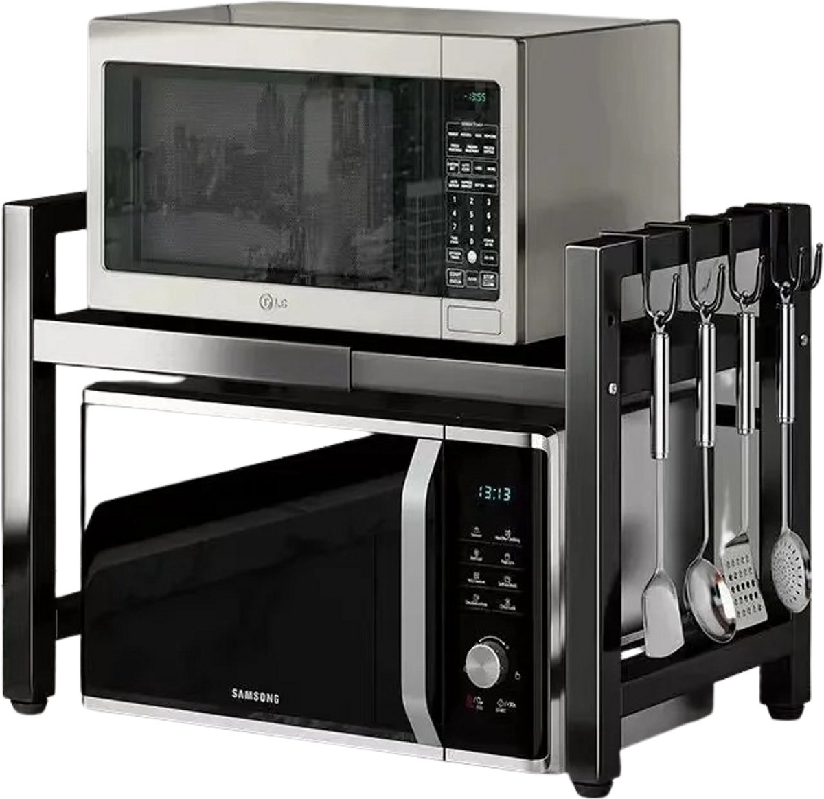 Benelux Select Magnetronrek – Magnetron Rek – Magnetron Kast – Verstelbaar – Duurzaam – Tot 20kg - 40 tot 64 x 36 x 45 cm