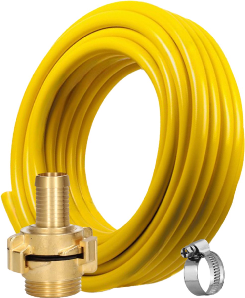 SOS PUMP ® SET Dompelpomp met Schakelaar – Vlakzuigend tot 2 mm – Inclusief 25 m Tuinslang 3/4” (19 mm), Snelkoppelingen & Terugslagklep – Dweilpomp – Vlakzuiger – Kelder – Wateroverlast – foto 6