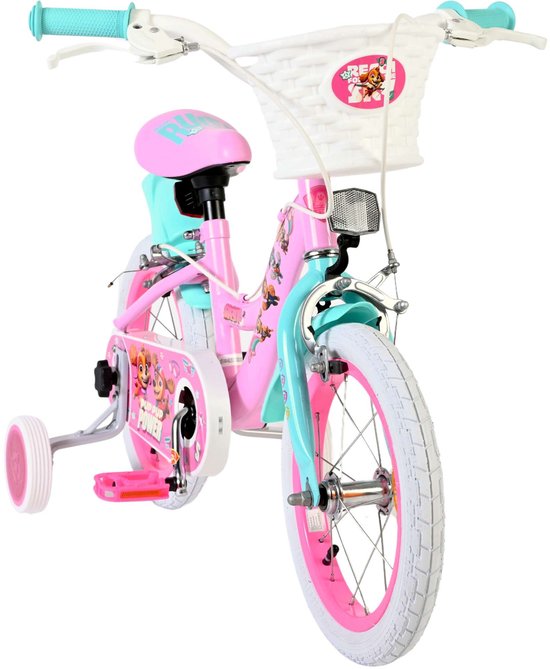 Paw Patrol Kinderfiets - Meisjes - 14 inch - Roze - Twee handremmen van PAW PATROL — afbeelding 4