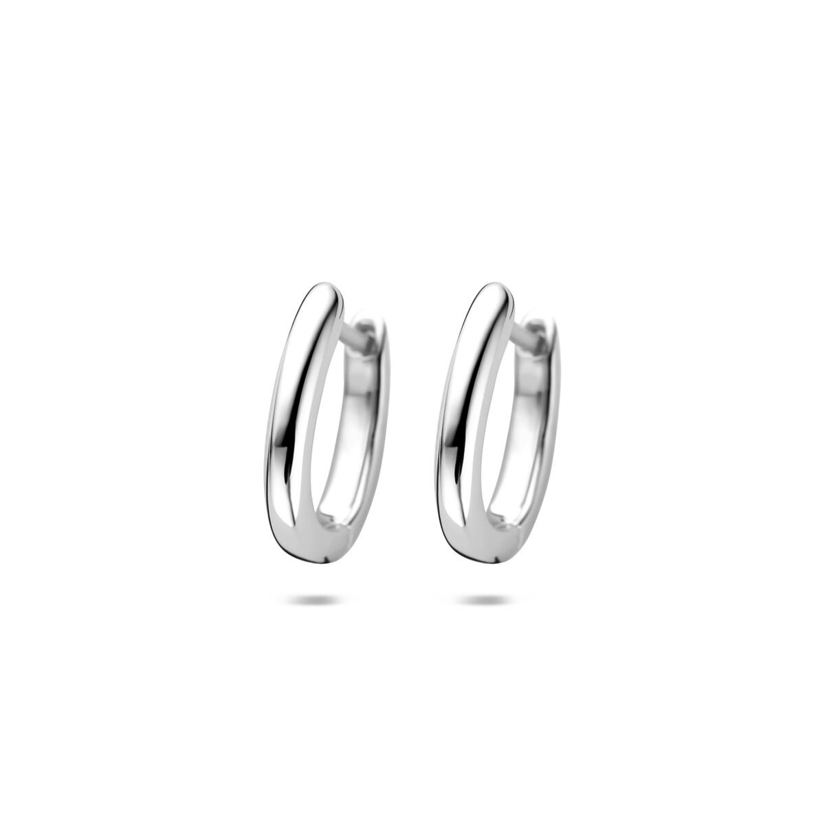 Zilveren gerhodineerde klapoorringen 14,5 mm - 1342107