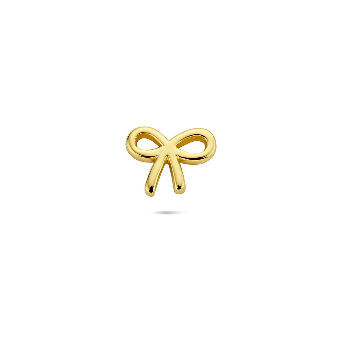 Zilveren vergulde flat back piercing strik 6,5 mm 1 micron - 2104205