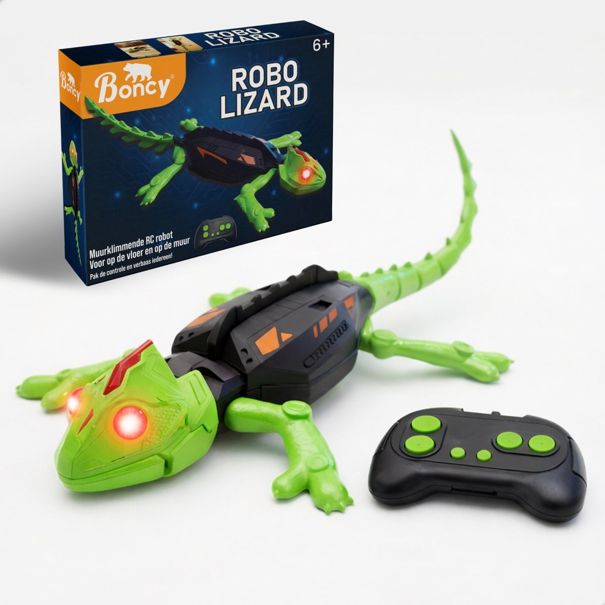 Boncy® Bestuurbare RC Auto - Robot Speelgoed Binnen - Muurklimmende Gekko - Bestuurbaar Dino Car - Afstandbestuurbaar Dinosaurus Speelgoed voor Jongens & Meisjes - Kinderspeelgoed 3 4 5 6 8 10 + Jaar - Kinder Peuter Spellen Cadeau Kind — afbeelding 10