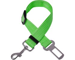 Hondengordel auto - Autogordel hond - Autoriem - Verstelbaar - Huisdier autoaccessoire - Nylon - Groen - 70 cm - Jonyx