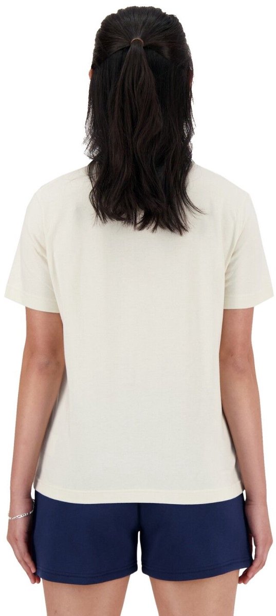 NEW BALANCE sport essentials jersey t-shirt w Sport t-shirt korte mouw dames Off Creme