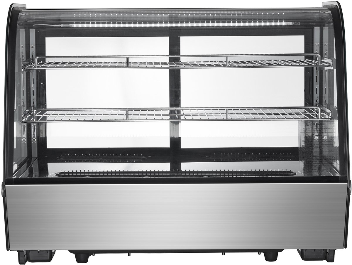 Koelvitrine voor bakkerijen 146L met 2 lagen voor gebak en snacks