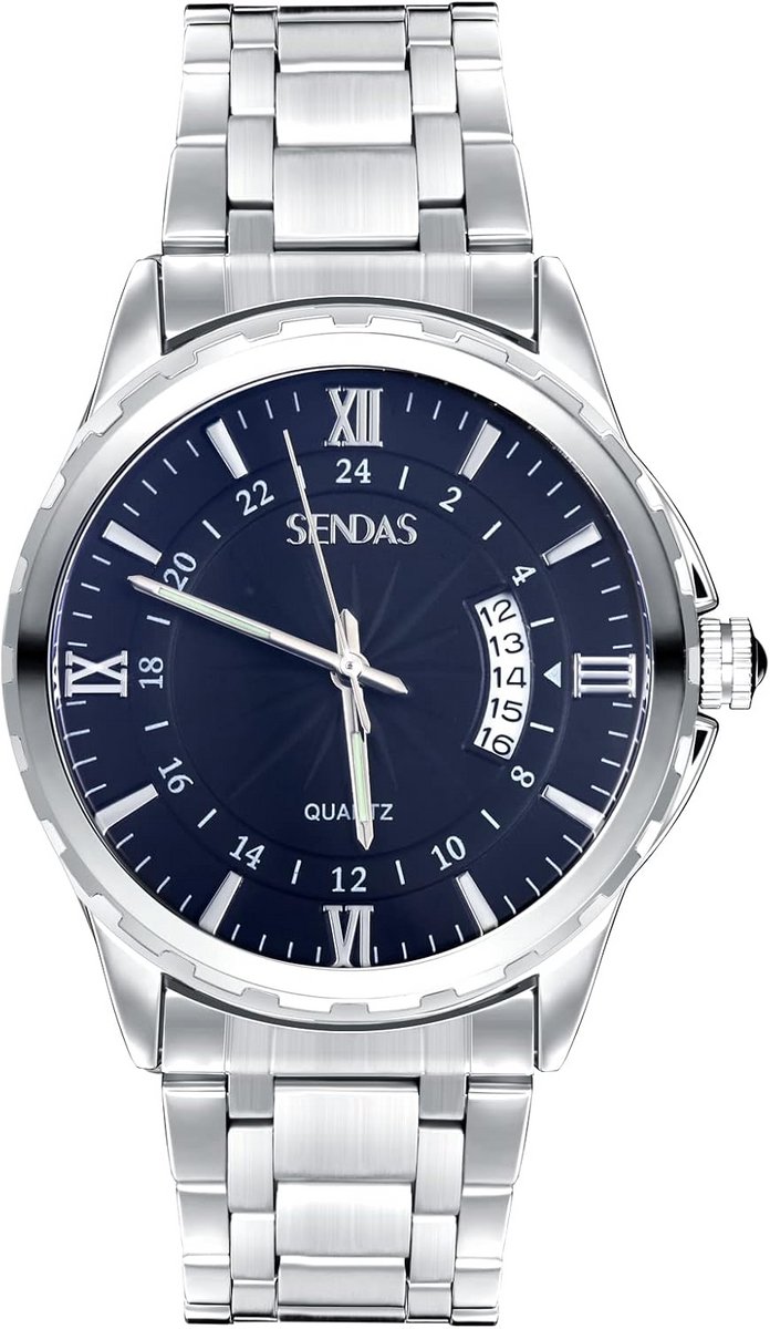 Minimalistisch Herenhorloge Analoge Kwarts Horloge met Rvs Band