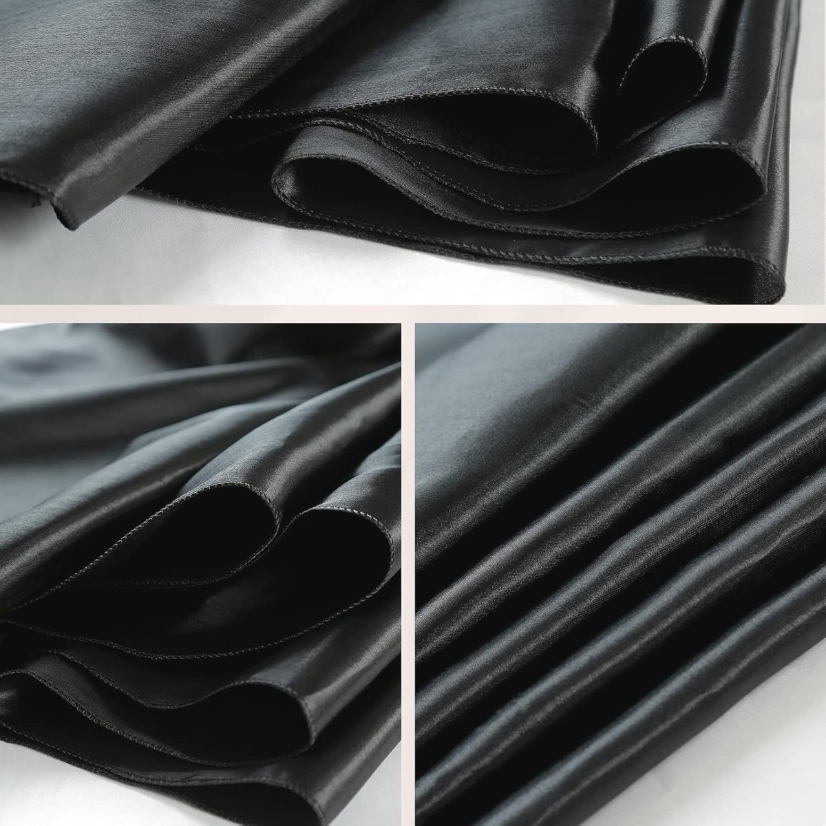 Zwart Rechthoekig Tafkleed 145 x 255 cm voor Bruiloften en Feesten