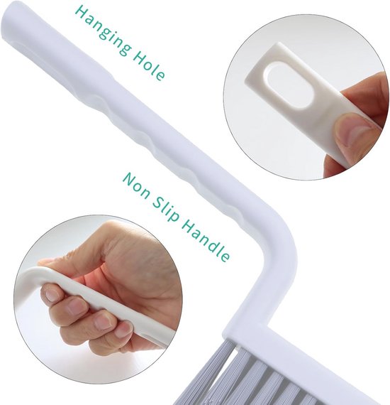 V-vormige voegenreiniger voor douche en keuken - Handheld voegenborstel met stijve borstelharen voor smalle hoeken van Merkloos	 — afbeelding 5