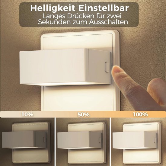 Nachtlampje voor stopcontact met schemeringssensor - Dimbaar warmwit LED nachtlampje voor kinderen en volwassenen, 2 stuks — afbeelding 5