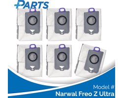 Narwal Freo Z Ultra Stofzakken (6 Stuks, Plus.Parts® alternatief voor CP-PJ-A00129-00-00)