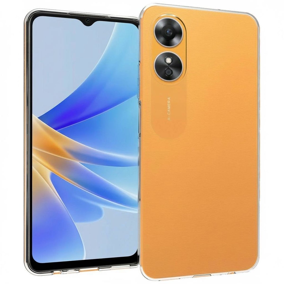 Accezz Hoesje - Geschikt voor Oppo A17 - Clear Backcover - Transparant