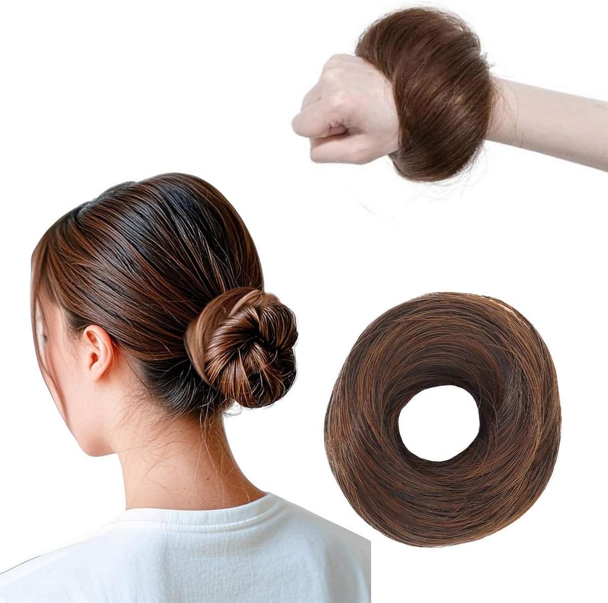 Haarknot Verlengstuk Elastisch voor Vrouwen - Synthetisch Haarstuk