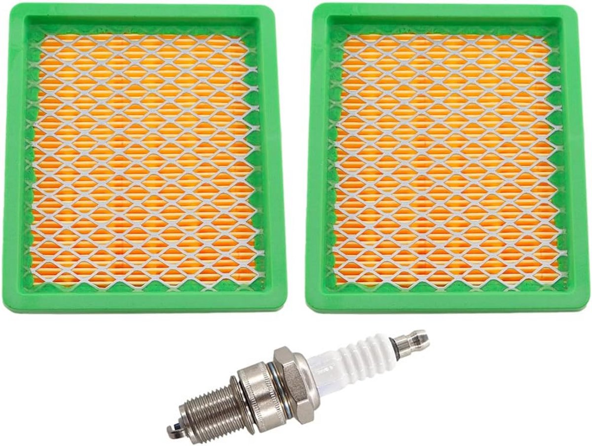 2-Pack Luchtfilter en Bougie Set voor Grasmaaier Onderhoud