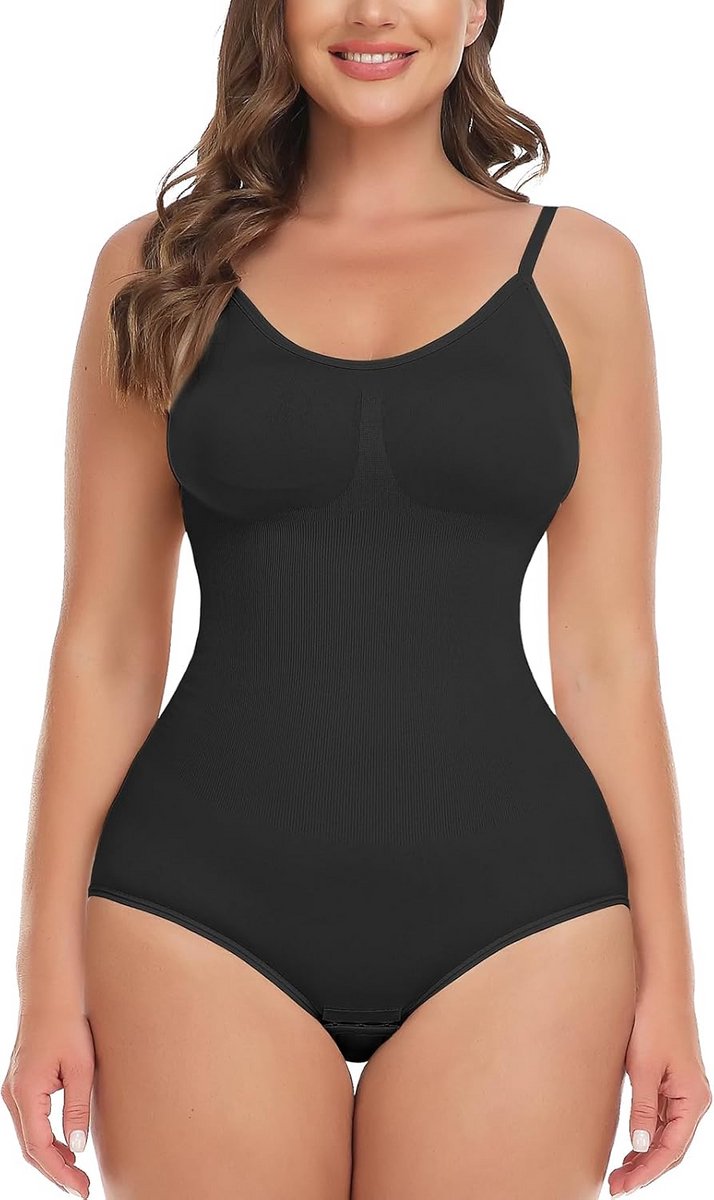 Dames Shapewear Bodysuit - Buikweg Figuurvormend Bodyshaper met Verstelbare Schouderriem