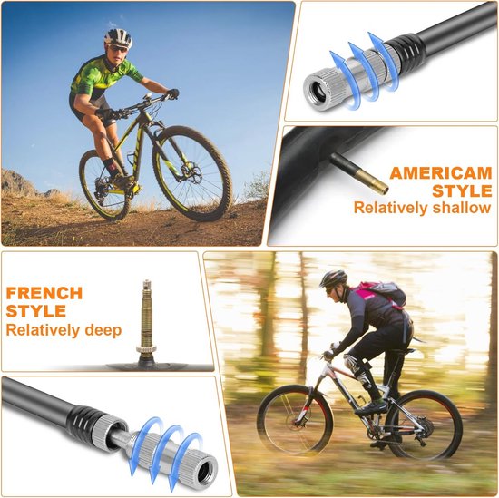 Verende Vork Demperpomp met Manometer voor Fiets en MTB - Hoge Druk Pomp tot 300 PSI — afbeelding 5