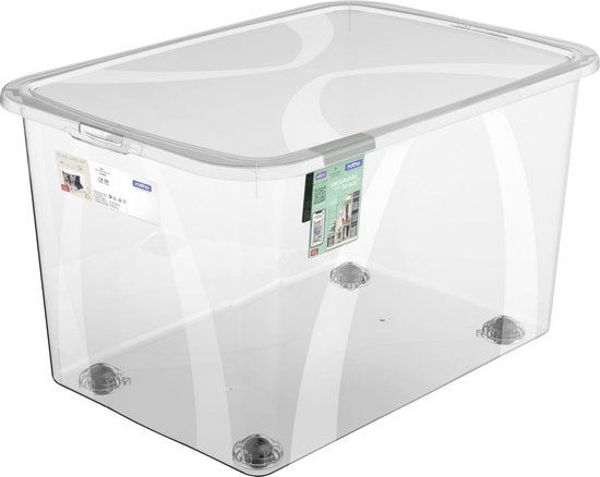 Deuba 10x Boîte de rangement 5L plastique transparent empilable