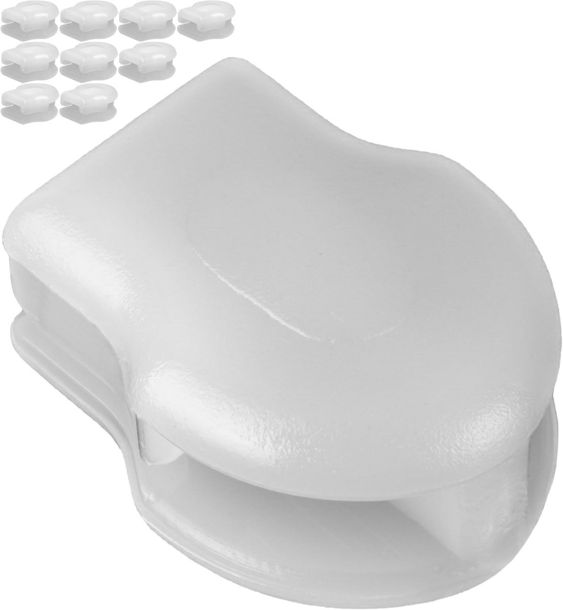 10x Witte Ritssluiting Vervanging #3 voor Beddengoed en Kussenslopen - 4.5mm Nylon Spiraal