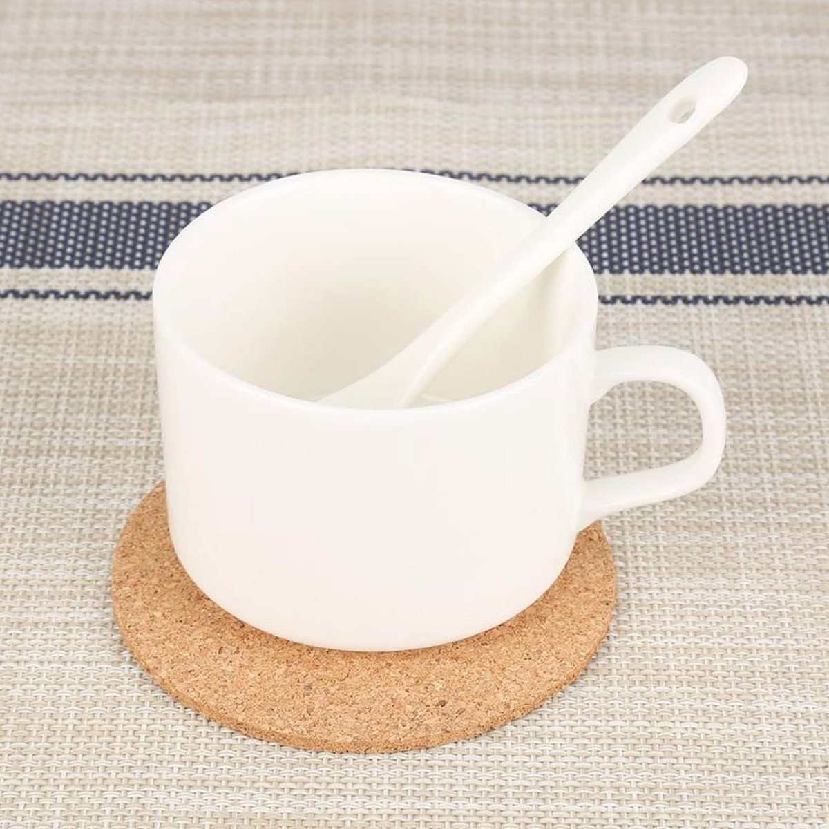 Ronde Onderzetters - Set van 10, 10 cm, 4 mm Dik voor Dranken en Kopjes