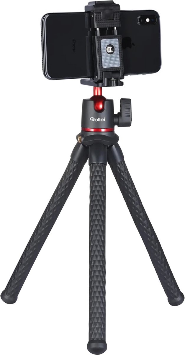 Flexibele Mini Tripod met Smartphone Houder - Ideaal voor Foto's en Video's