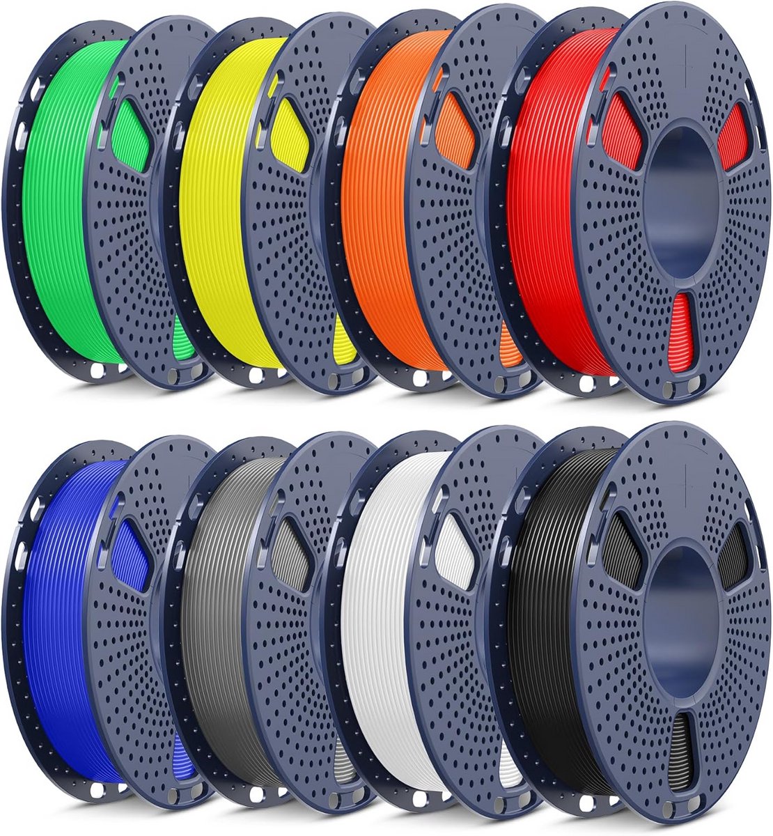 PLA+ 2.0 Filament Set 8 Kleuren (2KG) - Sterk 1.75mm 3D Printer Filament Bundel