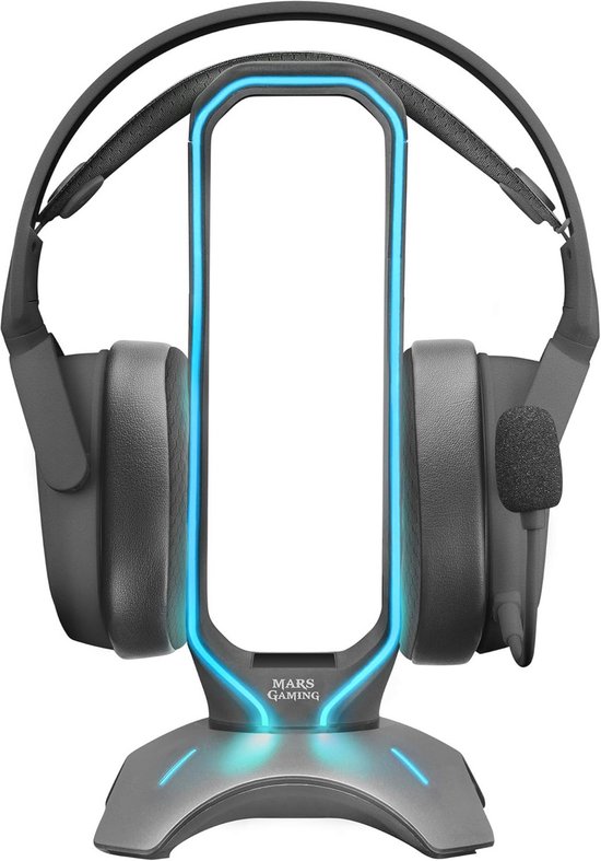 Gaming Headset Standaard met RGB Verlichting en USB 2.0 Hubs — afbeelding 4