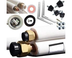 Koperen Koelleiding Set 2x3m voor Split Airco 7000-12000 BTU - Inclusief Montagekit