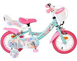 Volare Unicorn Kinderfiets - Meisjes - 12 inch - Groen - Twee handremmen