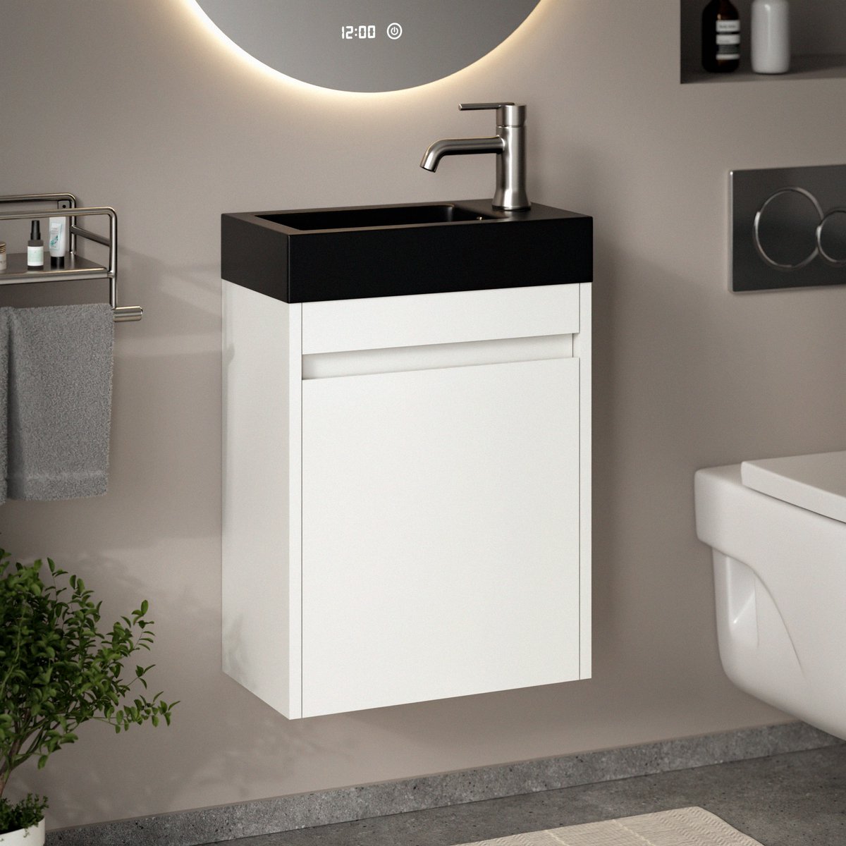 Mirlux Toiletmeubel Wit - Fonteinmeubel - Wc Kastje - Wc Meubel - 40cm