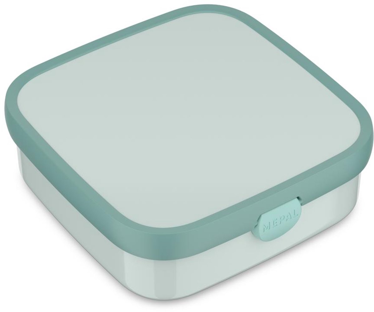 Mepal bento lunchbox groot Campus - 2x 200 + 1250 ml - Inclusief 2 uitneembare lekdichte bentobakjes & vorkje - Cool mint