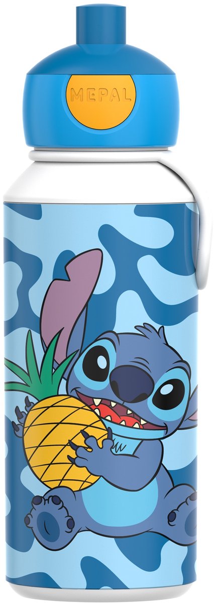 Mepal pop-up drinkfles Campus - 400 ml – Sluit goed af – Drinkbeker voor kinderen – Stitch