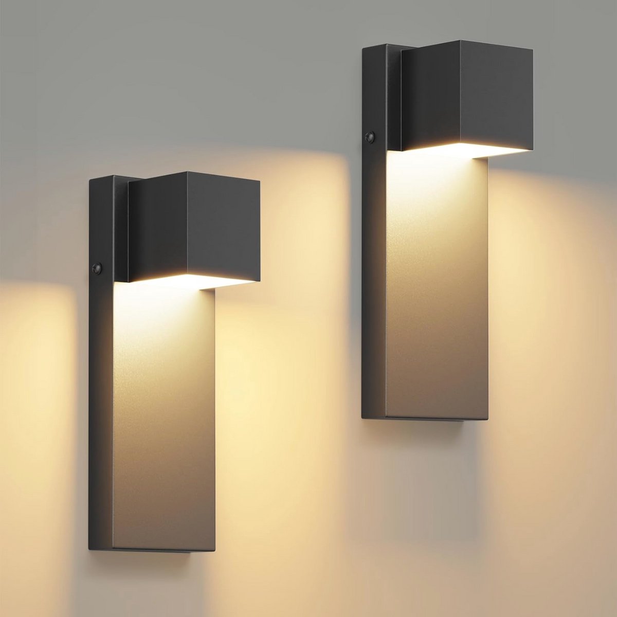 Moderne LED Wandlamp voor Buiten - 16W, IP65 Waterdicht - 2-Pack